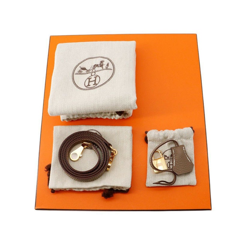 エルメス ハンドバッグ ケリー25 内縫い エトゥープ/ゴールド金具 トゴ B刻印 ２wayショルダー