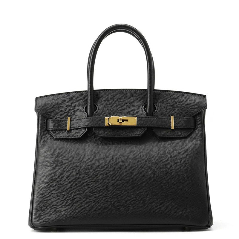 エルメス バーキン30 ブラック/ゴールド金具 エプソン D刻印 HERMES Birkin ハンドバッグ 黒