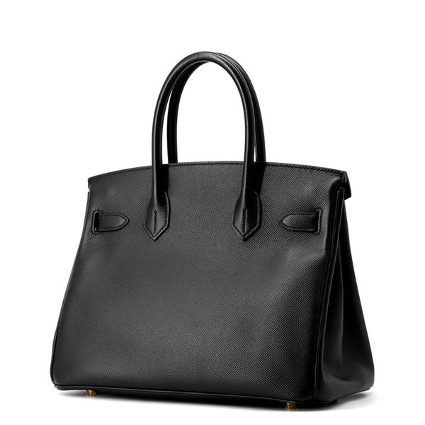 エルメス バーキン30 ブラック/ゴールド金具 エプソン D刻印 HERMES Birkin ハンドバッグ 黒