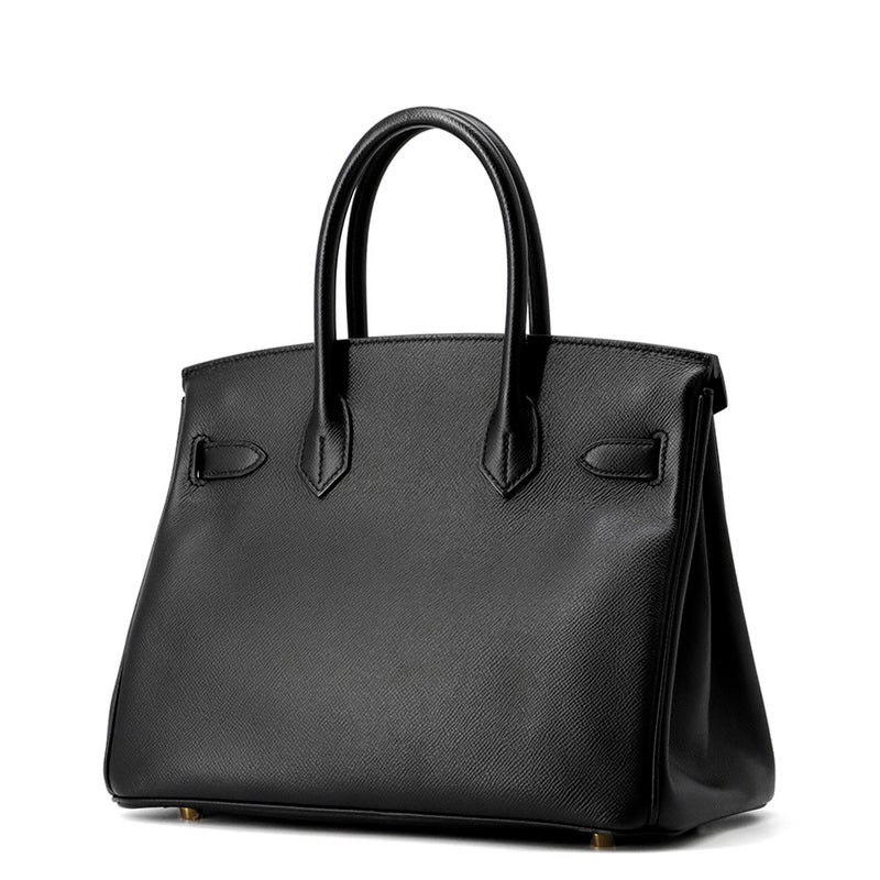 エルメス バーキン30 ブラック/ゴールド金具 エプソン D刻印 HERMES Birkin ハンドバッグ 黒