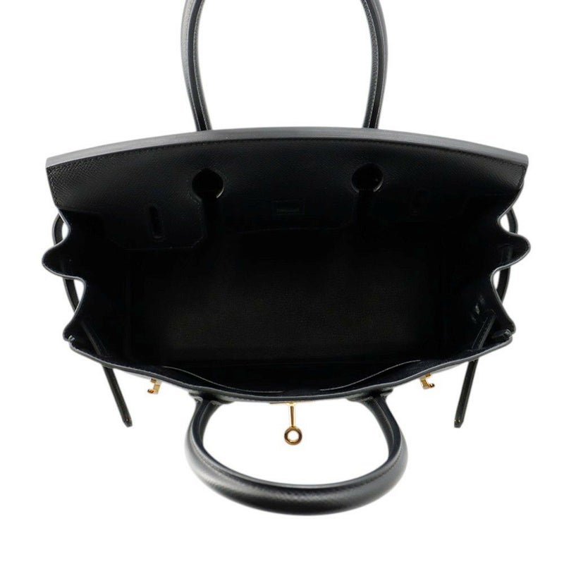 エルメス バーキン30 ブラック/ゴールド金具 エプソン D刻印 HERMES Birkin ハンドバッグ 黒