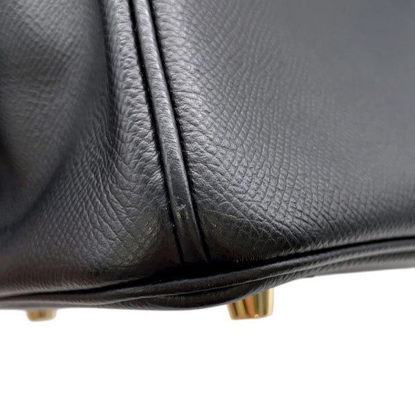 エルメス バーキン30 ブラック/ゴールド金具 エプソン D刻印 HERMES Birkin ハンドバッグ 黒