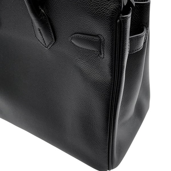エルメス バーキン30 ブラック/ゴールド金具 エプソン D刻印 HERMES Birkin ハンドバッグ 黒