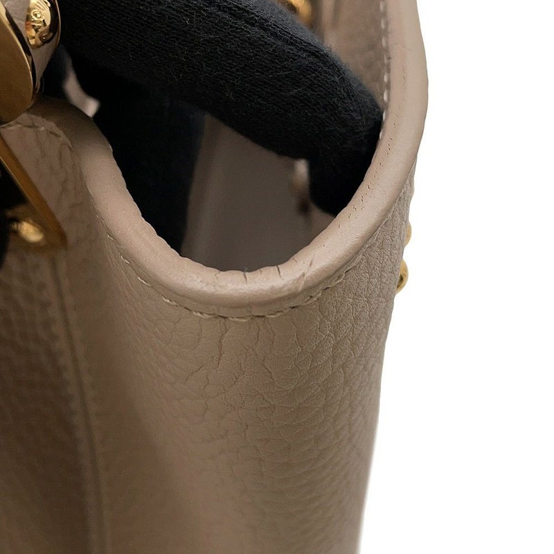 ルイヴィトン ハンドバッグ レザー カプシーヌ MM LOUIS VUITTON ヴィトン バッグ 2way ショルダーバッグ スタッズ