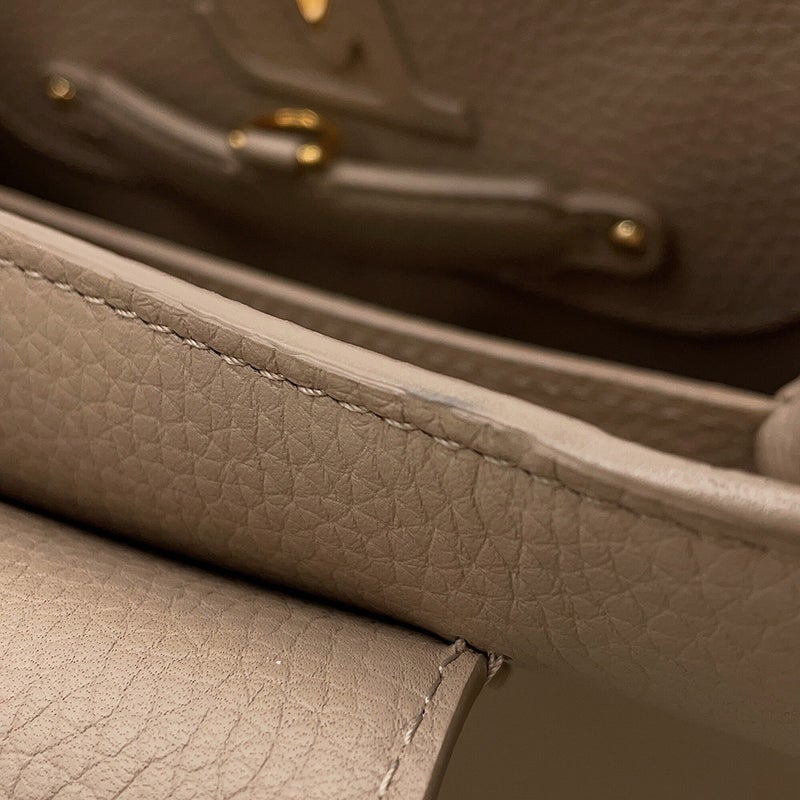 ルイヴィトン ハンドバッグ レザー カプシーヌ MM LOUIS VUITTON ヴィトン バッグ 2way ショルダーバッグ スタッズ