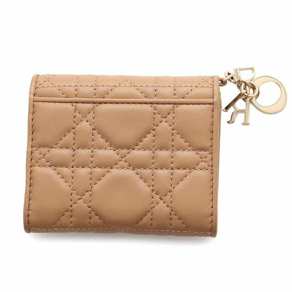 付属品完備✨ディオール カナージュ ロータスウォレット 三つ折り財布 ベージュ ディオール カナージュ レディディオール ロータスウォレット 三つ折り