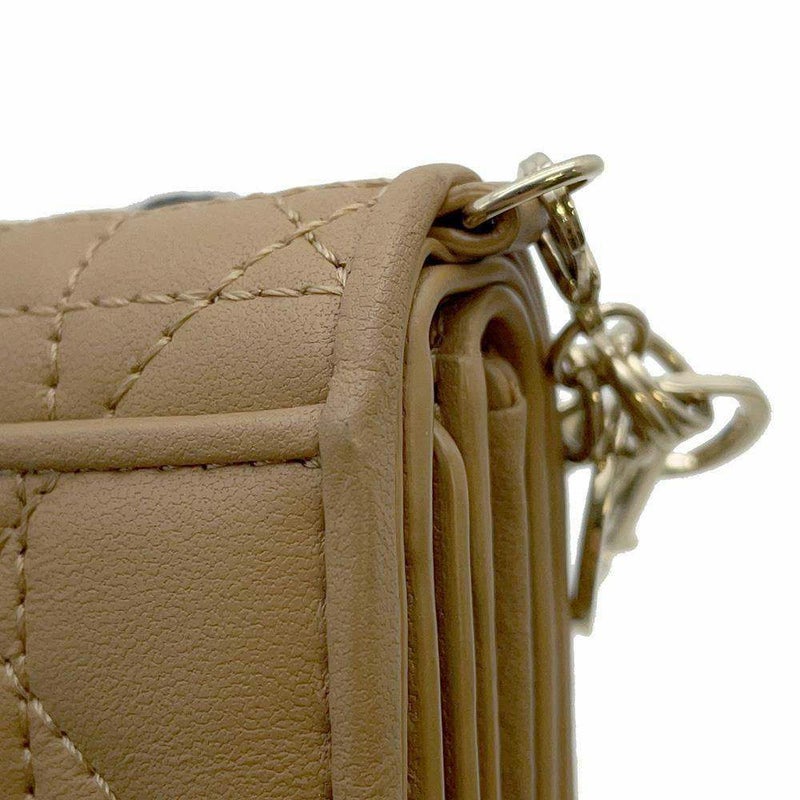 クリスチャン・ディオール 三つ折り財布 レディディオール ロータスウォレット カナージュ S0181ONMJ