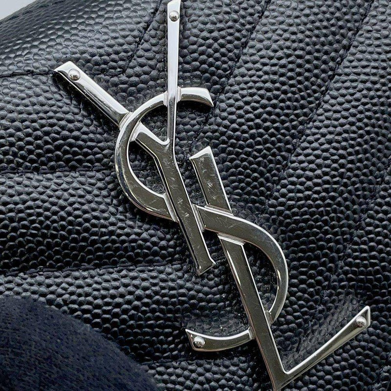 サンローランパリ 長財布 モノグラム ラージ キルティング フラップウォレット 372264 SAINT LAURENT PARIS 黒