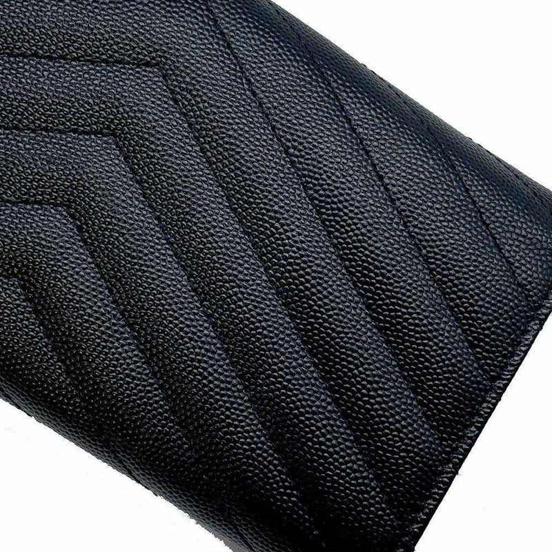 サンローランパリ 長財布 モノグラム ラージ キルティング フラップウォレット 372264 SAINT LAURENT PARIS 黒