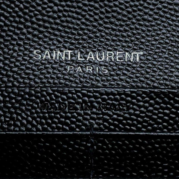 サンローランパリ 長財布 モノグラム ラージ キルティング フラップウォレット 372264 SAINT LAURENT PARIS 黒