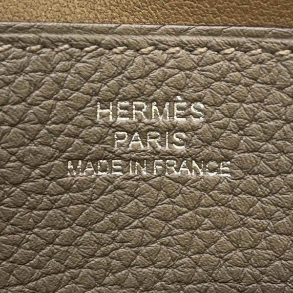 エルメス 長財布 ドゴンロング ヴェルソ グリアスファルト/エトゥープ/シルバー金具 トゴ A刻印 財布