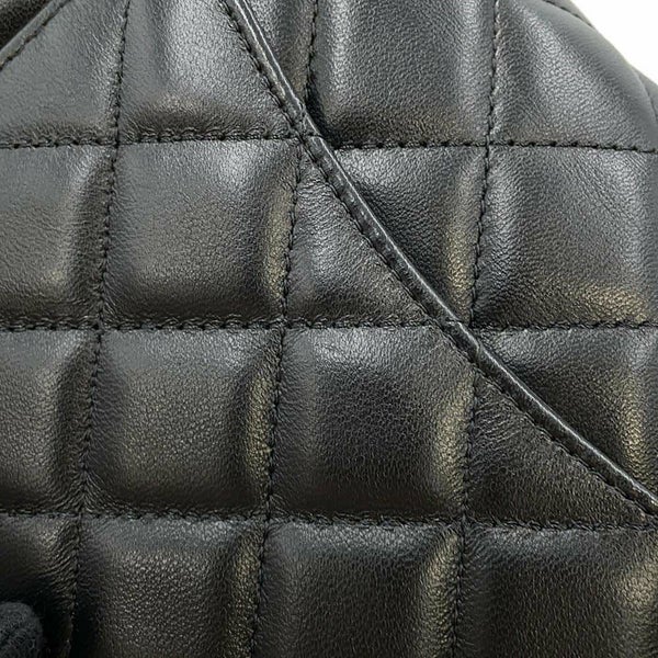 シャネル チェーンショルダーバッグ ココマーク マトラッセ ラムスキン A69900 CHANEL ミニ フラップ 黒