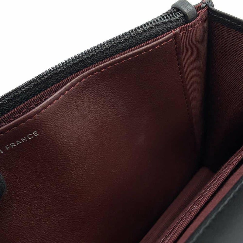 シャネル チェーンウォレット マトラッセ ココマーク ラムスキン キルティング A33814 CHANEL 財布 黒
