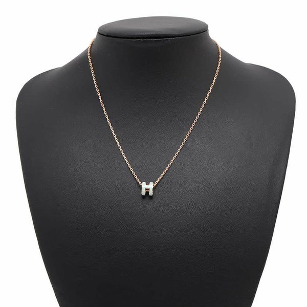 エルメス ネックレス ミニ・ポップアッシュ ペーパーミント/ピンクゴールド金具 HERMES