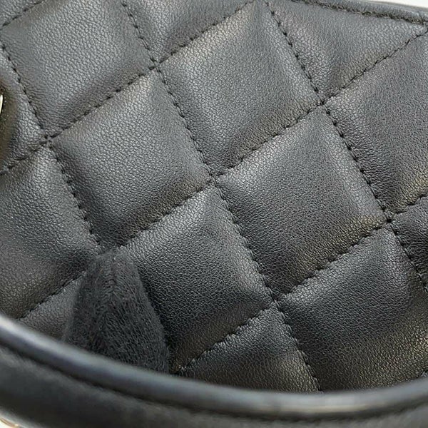 シャネル チェーンショルダーバッグ マトラッセ ココマーク ヴァニティケース ラムスキン AP2199 CHANEL ポーチ 黒
