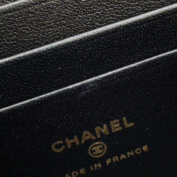 シャネル チェーンショルダーバッグ マトラッセ ココマーク ヴァニティケース ラムスキン AP2199 CHANEL ポーチ 黒