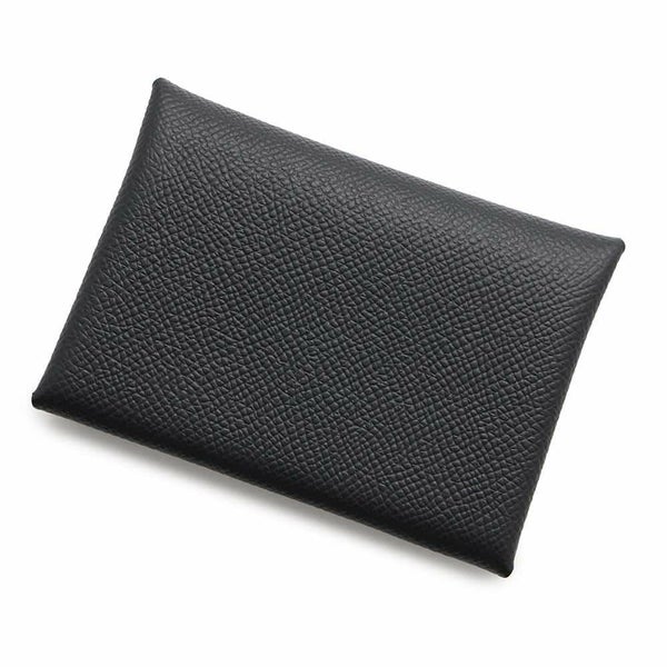 エルメス コインケース カルヴィ デュオ ブラック/シルバー金具 エプソン W刻印 黒