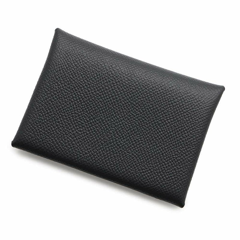 エルメス コインケース カルヴィ デュオ ブラック/シルバー金具 エプソン W刻印 黒
