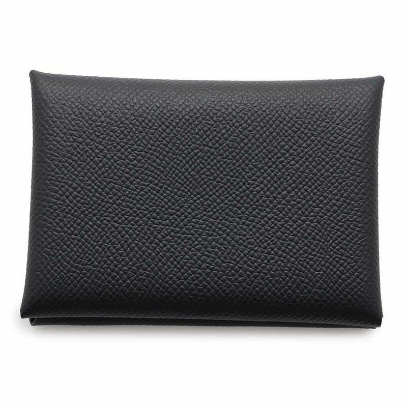 エルメス コインケース カルヴィ デュオ ブラック/シルバー金具 エプソン W刻印 黒