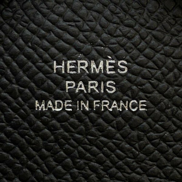 エルメス コインケース カルヴィ デュオ ブラック/シルバー金具 エプソン W刻印 黒