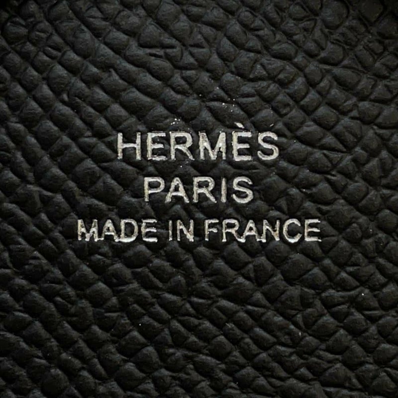 エルメス コインケース カルヴィ デュオ ブラック/シルバー金具 エプソン W刻印 黒