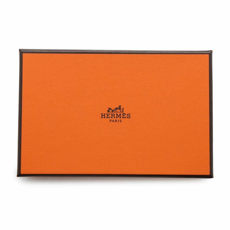 エルメス コインケース カルヴィ デュオ ブラック/シルバー金具 エプソン W刻印 黒