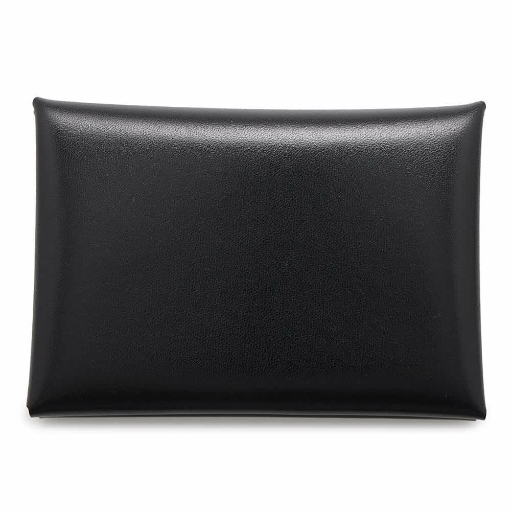 エルメス コインケース カルヴィ デュオ ブラック/シルバー金具