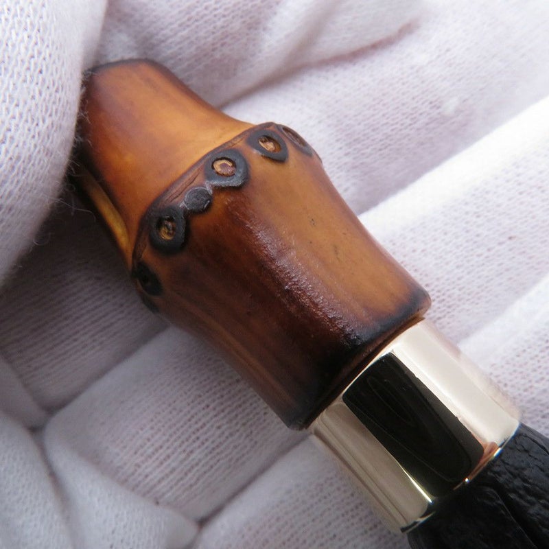 グッチ クラッチバッグ レザー バンブー タッセル ポーチ 376854 GUCCI バッグ セカンドバッグ ミニバッグ 黒 アウトレット品