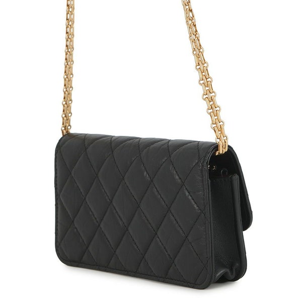 シャネル チェーンウォレット マトラッセ 2.55 ココマーク エイジドカーフレザー AP3169 CHANEL 黒