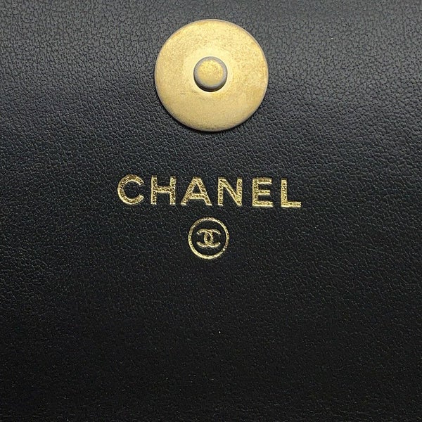 シャネル チェーンウォレット マトラッセ 2.55 ココマーク エイジドカーフレザー AP3169 CHANEL 黒