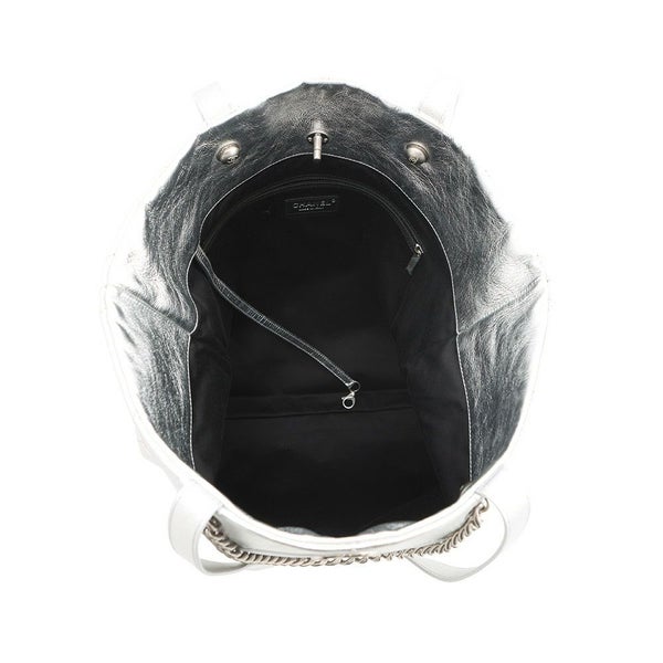 シャネル チェーントートバッグ ココマーク デカココ マトラッセ クラブ モナコ シャイニーカーフレザー CHANEL