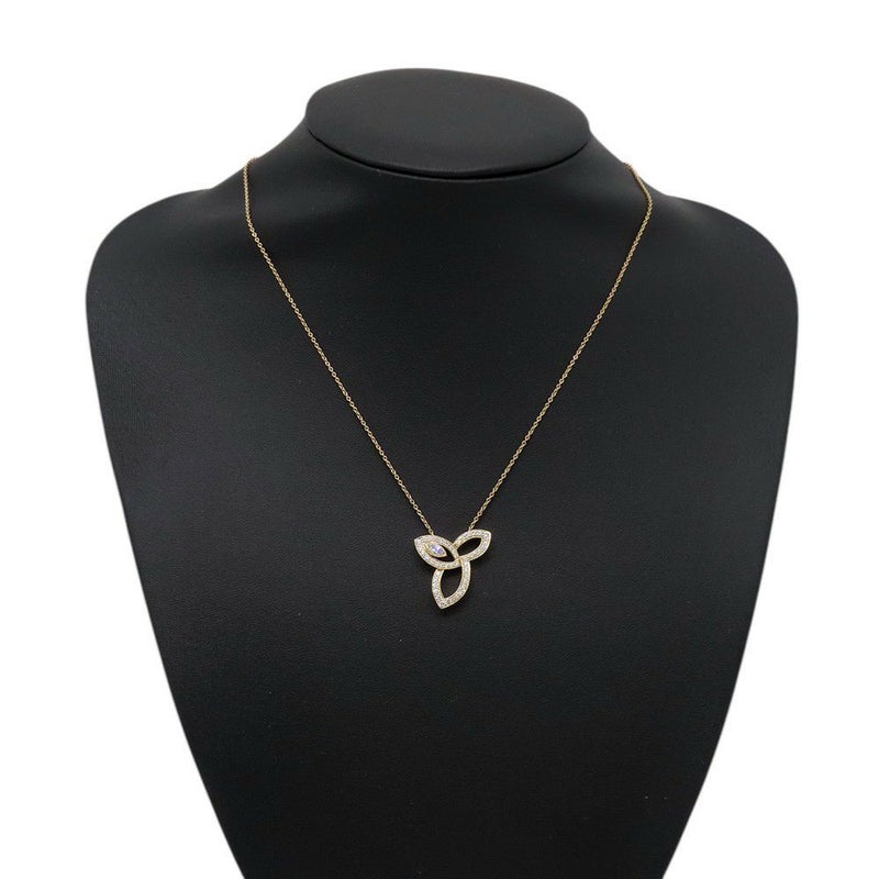 ハリーウィンストン ネックレス リリークラスター・ペンダント ダイヤモンド 46P 計約0.68ct K18YGイエローゴールド PEDYMQRFLC