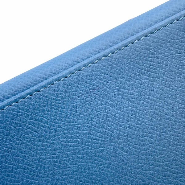 エルメス ハンドバッグ ケリー25 外縫い アズール/シルバー金具 エプソン C刻印 HERMES 2wayショルダー