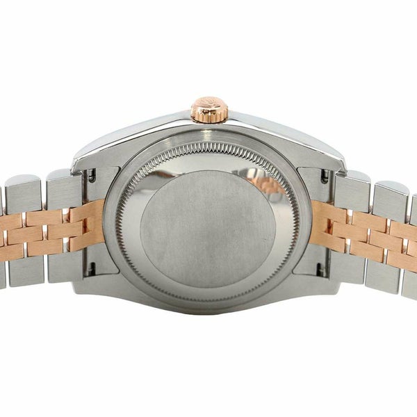 ロレックス デイトジャスト SS/K18PG ランダムシリアル ルーレット 116231 ROLEX 腕時計 白文字盤 ローマン