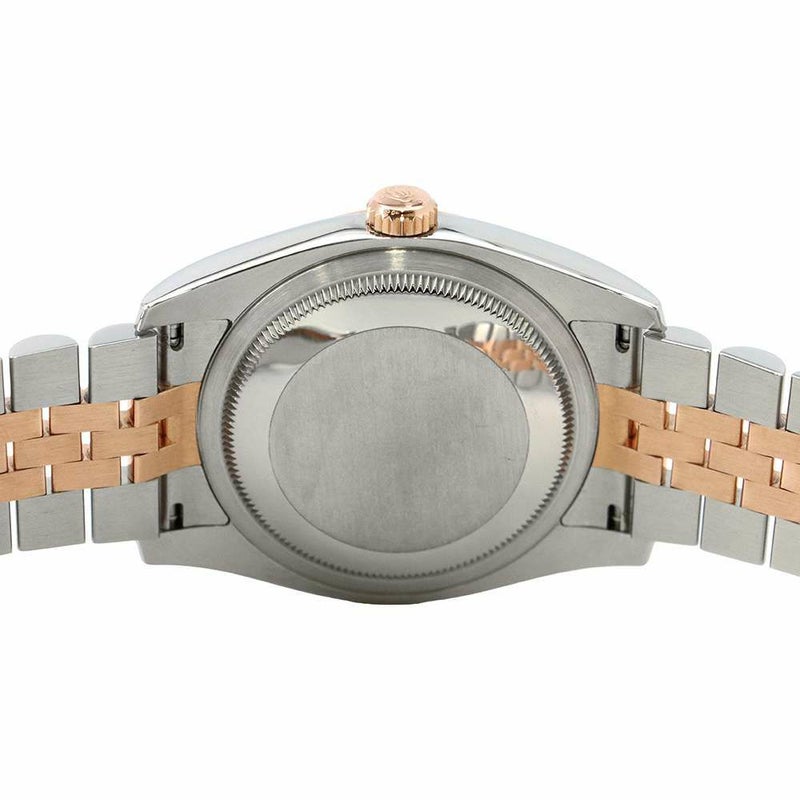 ロレックス デイトジャスト SS/K18PG ランダムシリアル ルーレット 116231 ROLEX 腕時計 白文字盤 ローマン