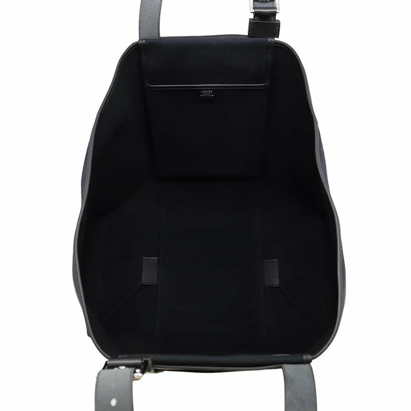 エルメス トートバッグ エトリヴィエール・ポケット ブラック/シルバー金具ヴァッシュハンター/スイフト/トワルゴエラン U刻印 黒