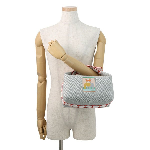 エルメス ポーチ ブリッド・ア・ブラック アニモー・ブロックGM グラニット/シルバー金具 トワル・シェヴロン