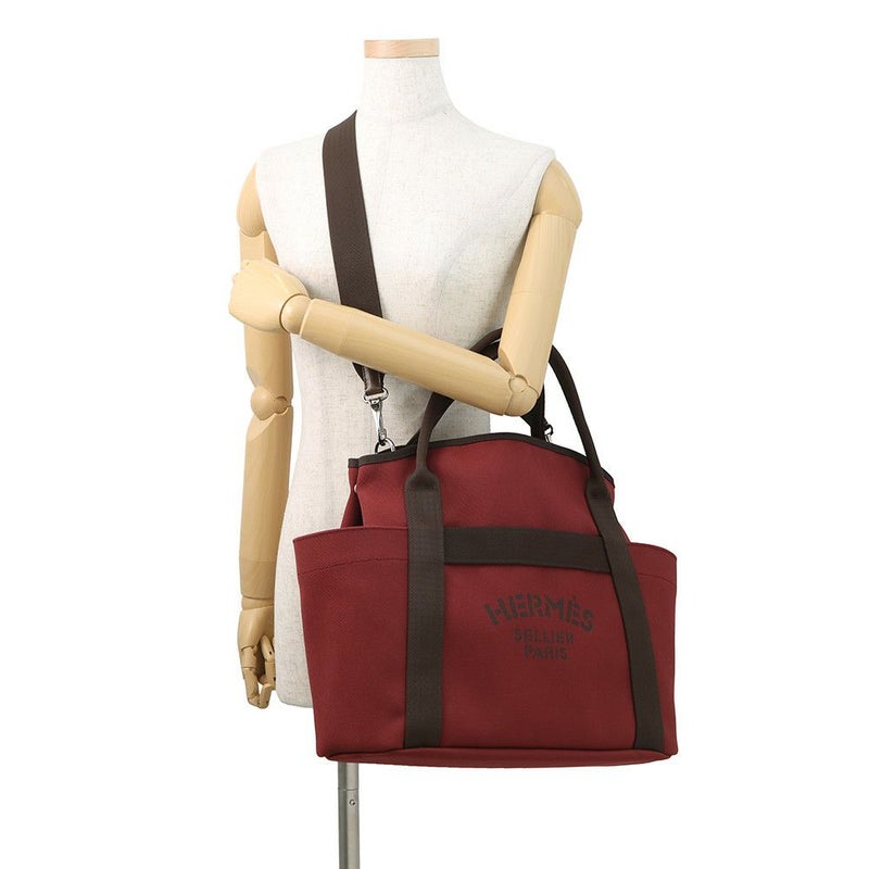 エルメス サックドパンサージュ グルーム ルージュアッシュ/ショコラ/シルバー金具 B刻印 2way