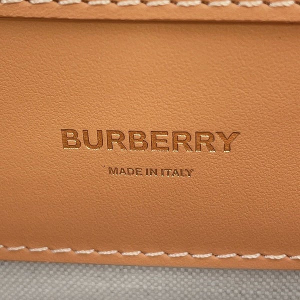 バーバリー ハンドバッグ ミディアム ポケットバッグ キャンバス レザー 8039070 BURBERRY 2way