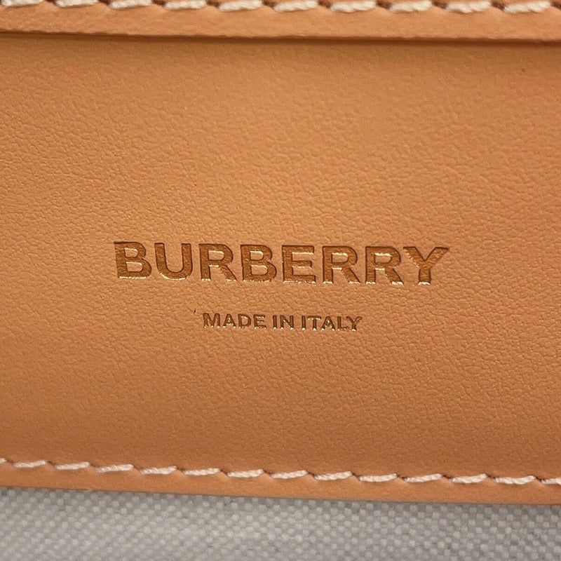 バーバリー ハンドバッグ ミディアム ポケットバッグ キャンバス レザー 8039070 BURBERRY 2way