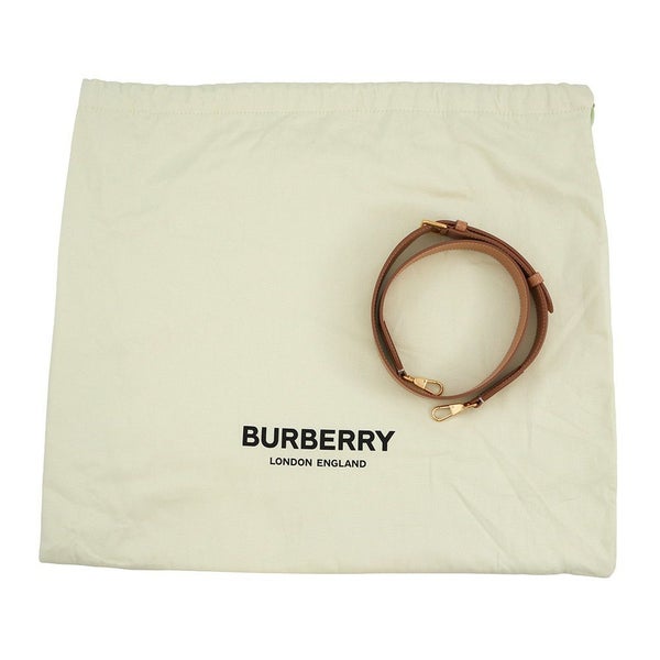 バーバリー ハンドバッグ ミディアム ポケットバッグ キャンバス レザー 8039070 BURBERRY 2way