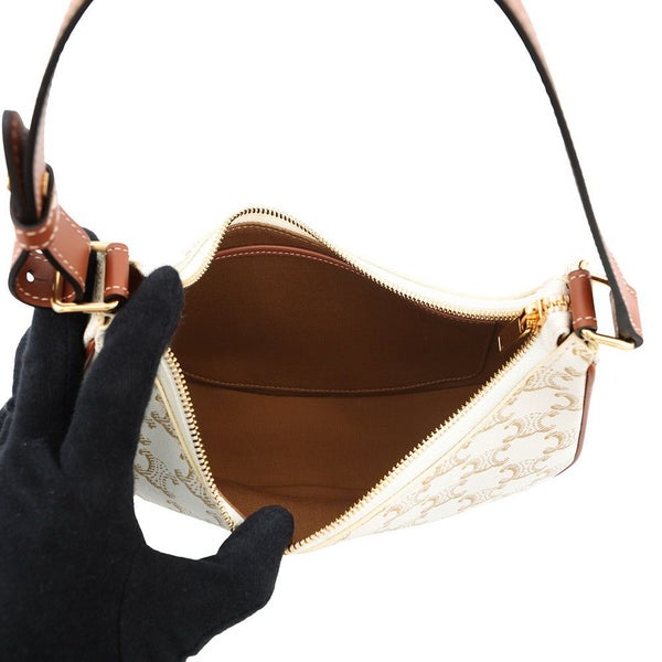 セリーヌ ハンドバッグ トリオンフ アヴァ AVA PVC/カーフレザー 193952 CELINE 白