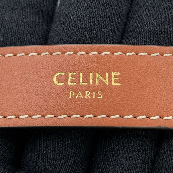セリーヌ ショルダーバッグ トリオンフ ティーンドローストリング デニム レザー 196532 CELINE