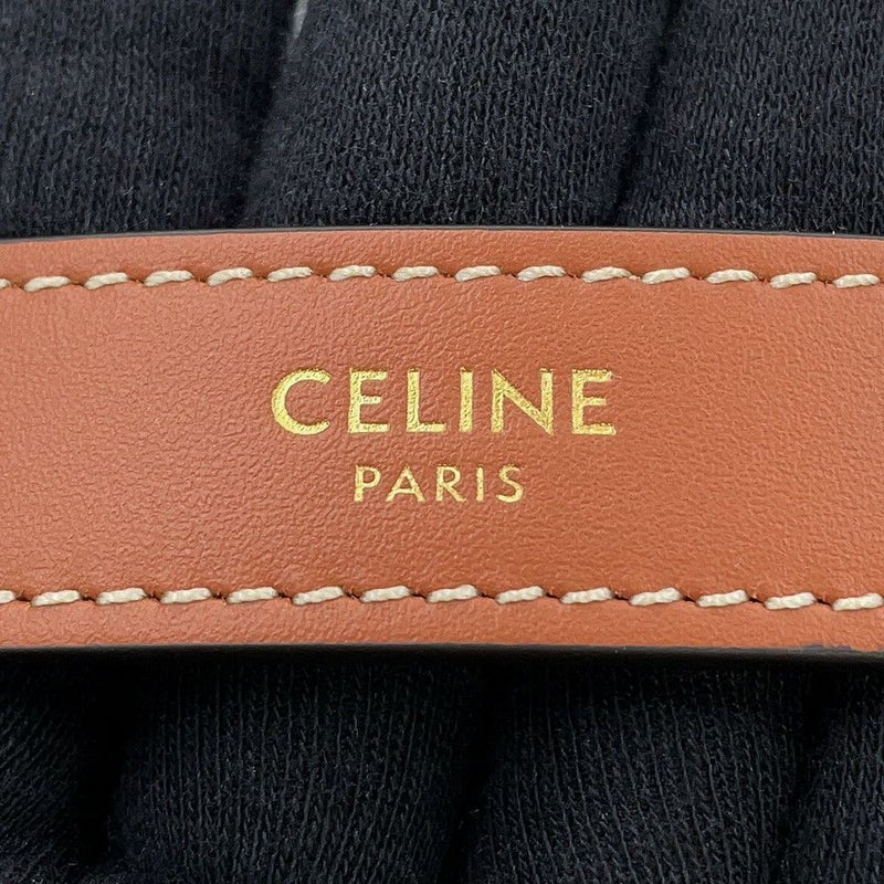 セリーヌ ショルダーバッグ トリオンフ ティーンドローストリング デニム レザー 196532 CELINE