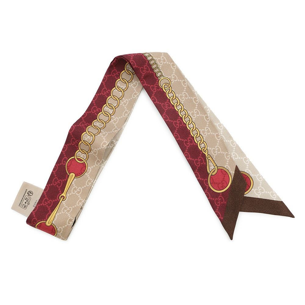 GUCCI ツイルリボン ネックボウ GG ホースビット チェーン 774819 美品 希少 GUCCI グッチ ネックボウ GG ホースビット チェーン 774819