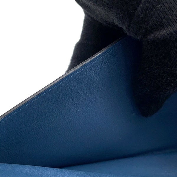 エルメス 長財布 ドゴンロング ブルーアガット/シルバー金具 スイフト C刻印 HERMES 財布