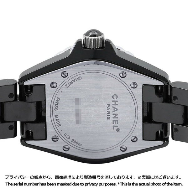 シャネル J12 12PD ダイヤモンド H1625 CHANEL 腕時計 ウォッチ 黒文字盤 レディース