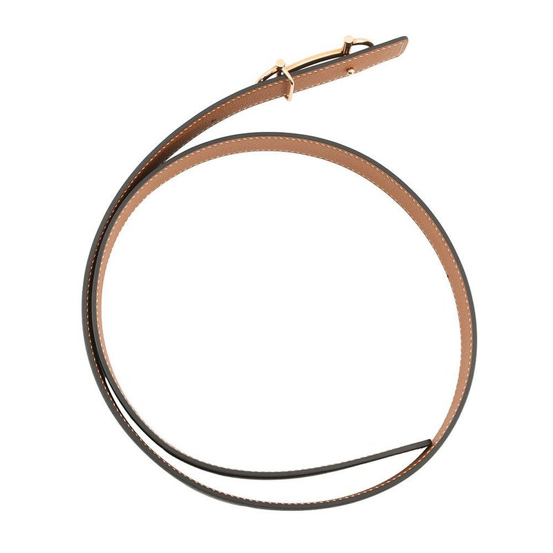 エルメス ベルト ガンマ ブラック/ゴールド/ピンクゴールド金具 スイフト/エプソン Z刻印 サイズ80 黒 リバーシブル