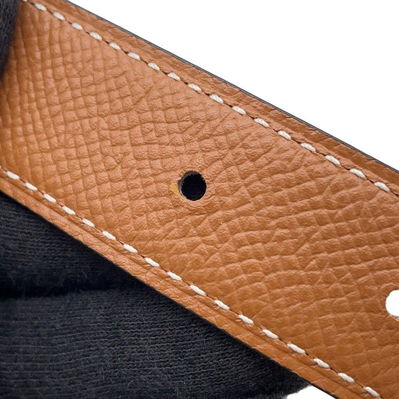 エルメス ベルト ガンマ ブラック/ゴールド/ピンクゴールド金具 スイフト/エプソン Z刻印 サイズ80 黒 リバーシブル