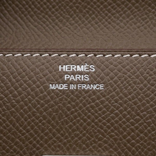 エルメス カードケース クリック ミニ エトゥープ/シルバー金具 エプソン C刻印 HERMES 財布